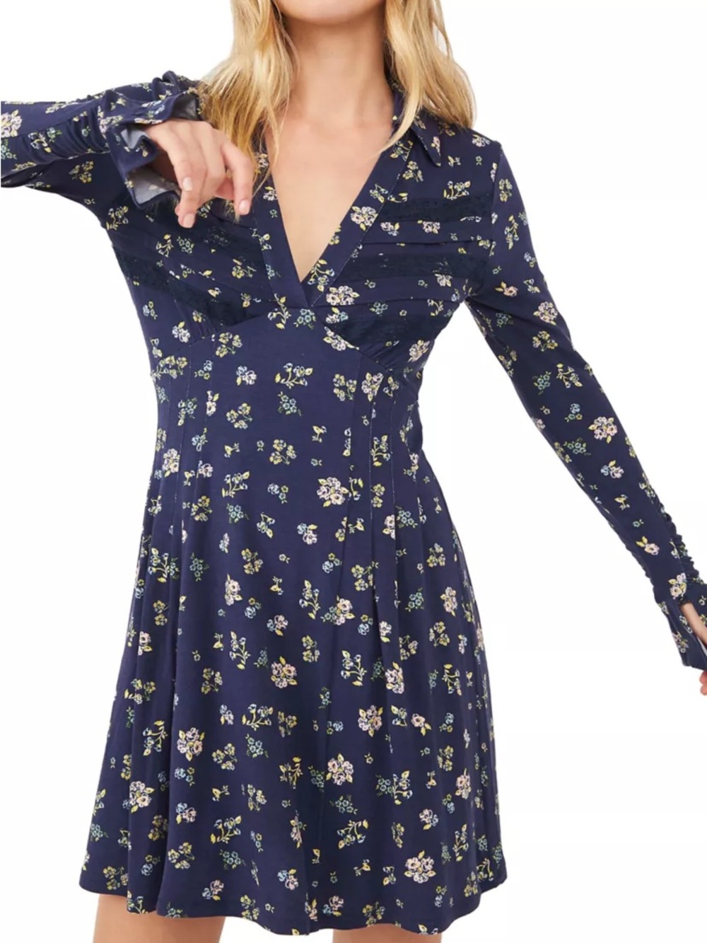 Free People Floral Good Days Mini Dress